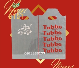TÚI 1 - 2 LY NHỰA TRONG SUỐT IN ẤN LOGO 